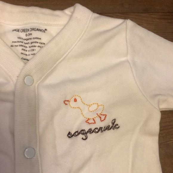 Sage Creek 💯% Organic Size 0-3 months Sleeper - Picture 2 of 3